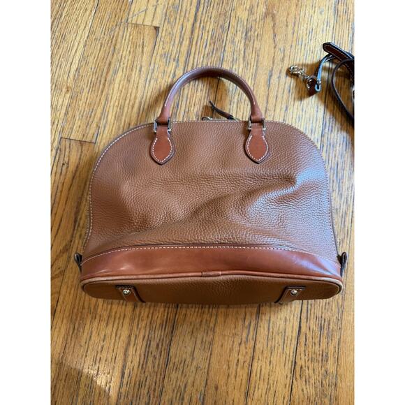 Dooney & Bourke Satchel Bag Womens Brown Pebbled Leather Zip Crossbody Purse - Picture 6 of 15